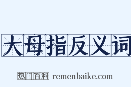 大母指反义词是什么意思的图片
